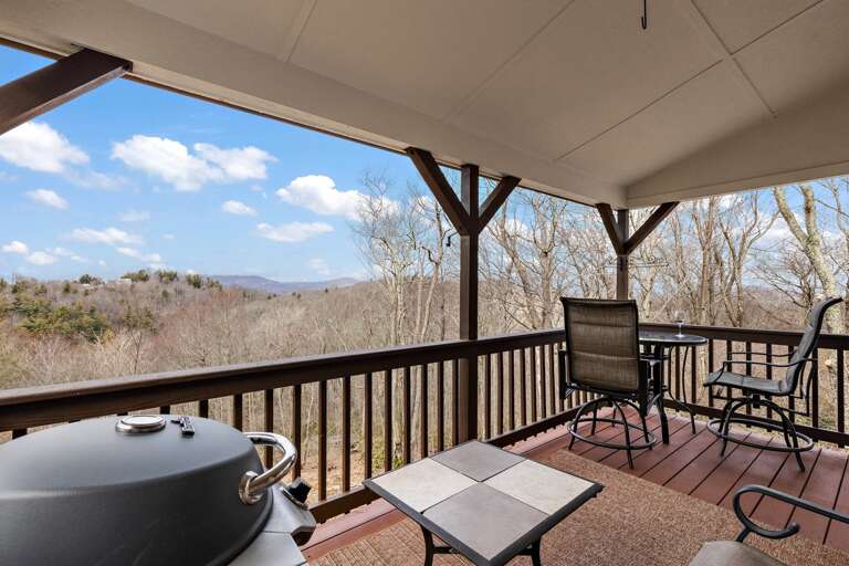 Electric Grill on the Deck With Mountain Views