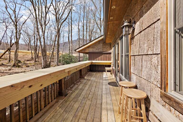 Spacious Open Air Deck with Seasonal Views Spacious Open Air Deck with Seasonal Views