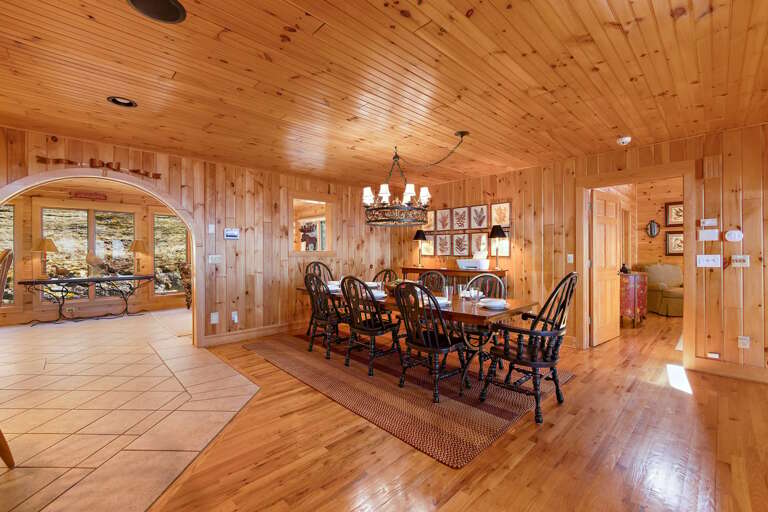 Kitchen and Dining Lead into the Sun Room
