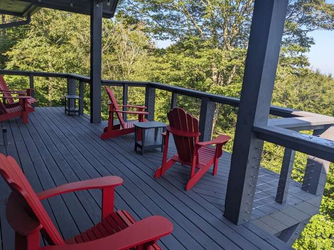 Main Level Deck with Long Range Blue Ridge Mountain Views