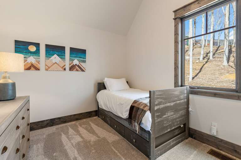 Upper Level Bunk Room also has a Twin Bed and Trundle Upper Level Bunk Room also has a Twin Bed and Trundle