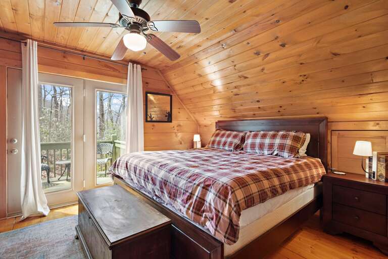 King Bed, Ensuite Bathroom, and Balcony in the Master Bedroom