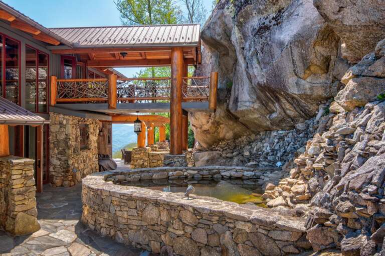 Custom Waterfall Feature and Pond on the Back Patio