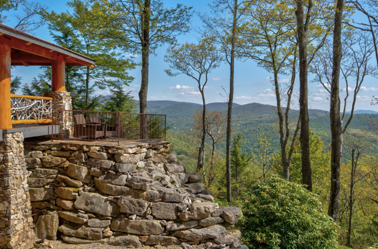 Enjoy the View from The Rock Outcropped Patio
