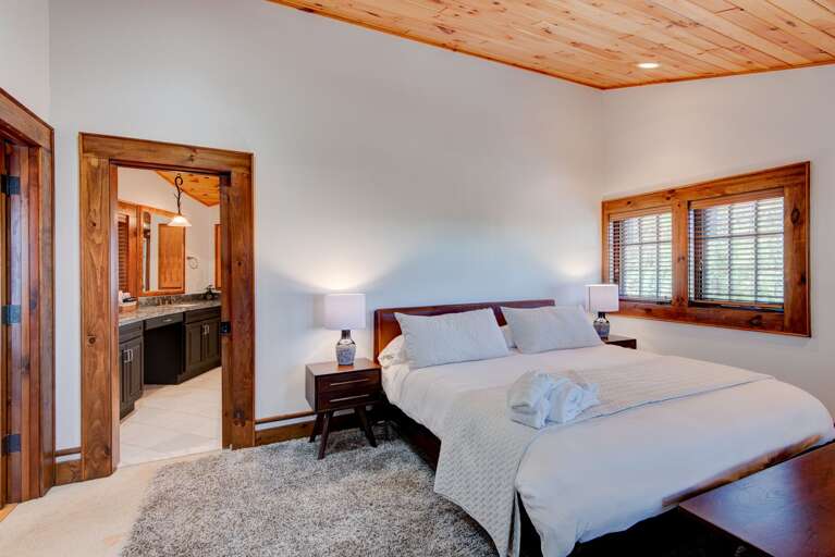 King Bed and Private Ensuite Bathroom in Guest Bedroom One