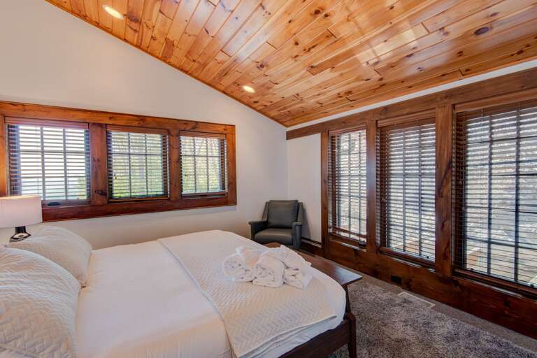 Mountain and Boulder Views Surround the Bedroom