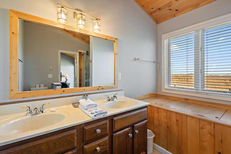 Master Ensuite with Double Vanities and Step-In Shower