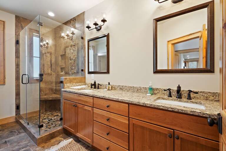 Ensuite Master Bathroom with Stone Shower