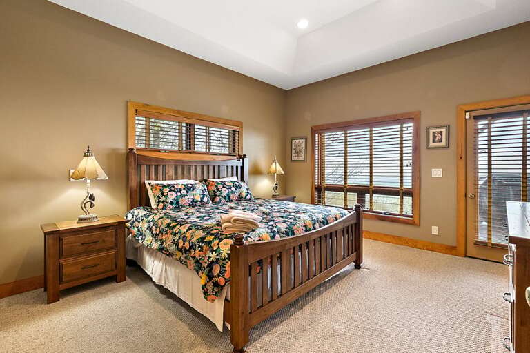 Main Floor Master with King Bed and Tray Ceiling