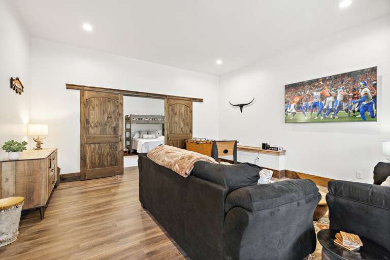 Bunk Room off the Living Area in the Lower Level