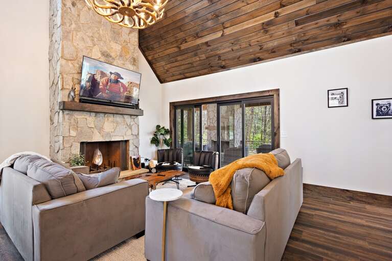 Main Floor Living Room Flows  into Outdoor Living Space