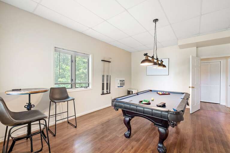 Pool Table in the Lower Level Open Room