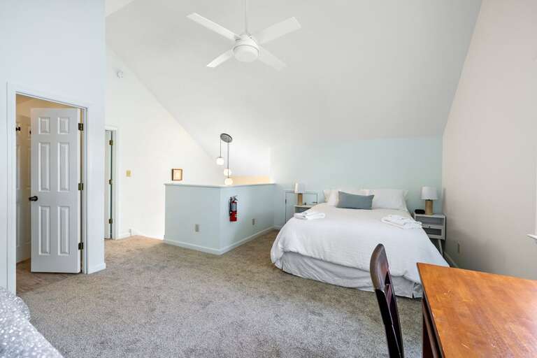 Queen Bed in the Loft Bedroom with Jack-and-Jill Bathroom
