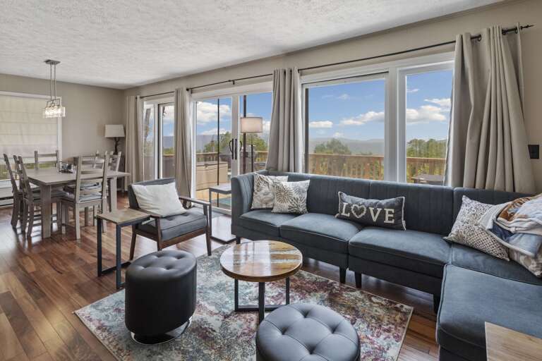 Wall of Windows in the Main Floor Living Area Looking at the Mountain View Wall of Windows in the Main Floor Living Area Looking at the Mountain View