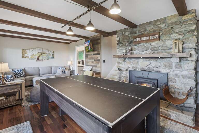 Wood Burning Stacked Stone Fireplace Wood Burning Stacked Stone Fireplace