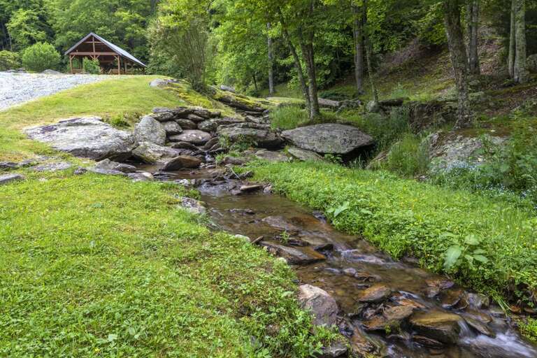 Flowing Stream Through the Grounds