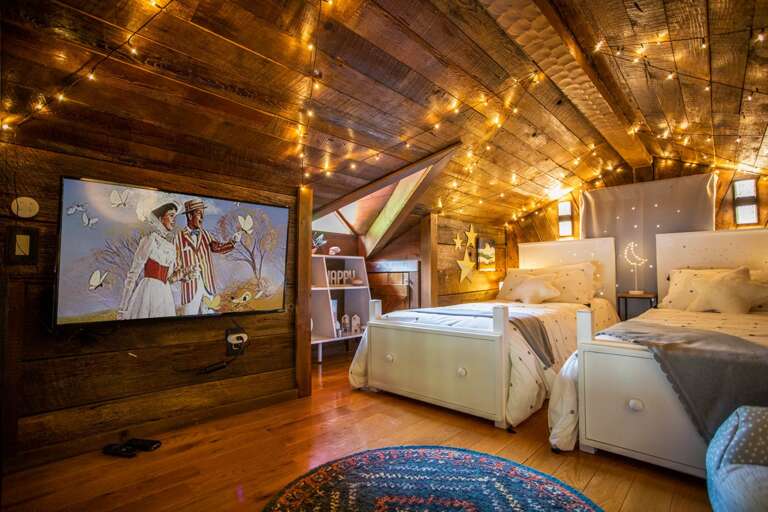 TV in the Loft Bedroom