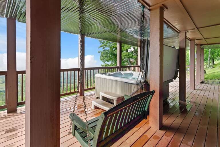 Take in the Mountain Views from the Swing