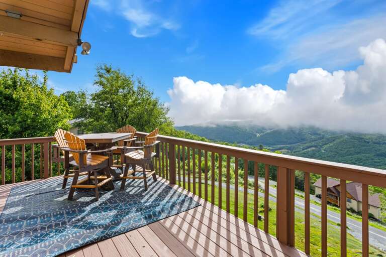 Outdoor Dining at a Bar Top Table