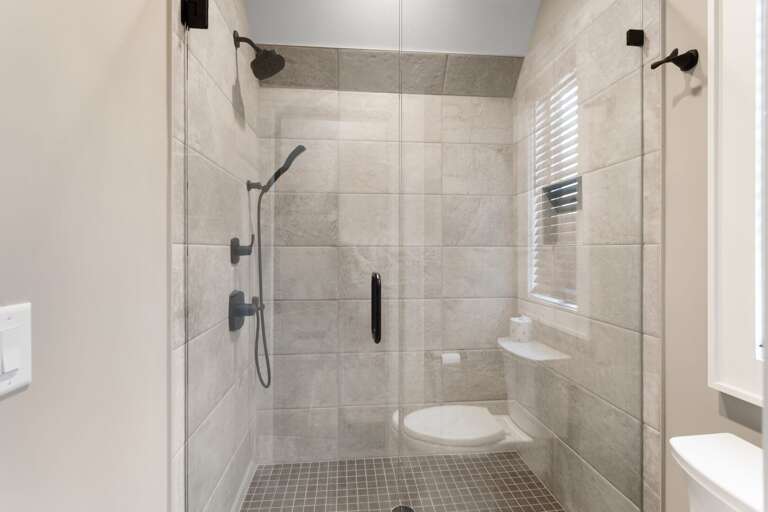 Tiled Glass Enclosed Shower Tiled Glass Enclosed Shower