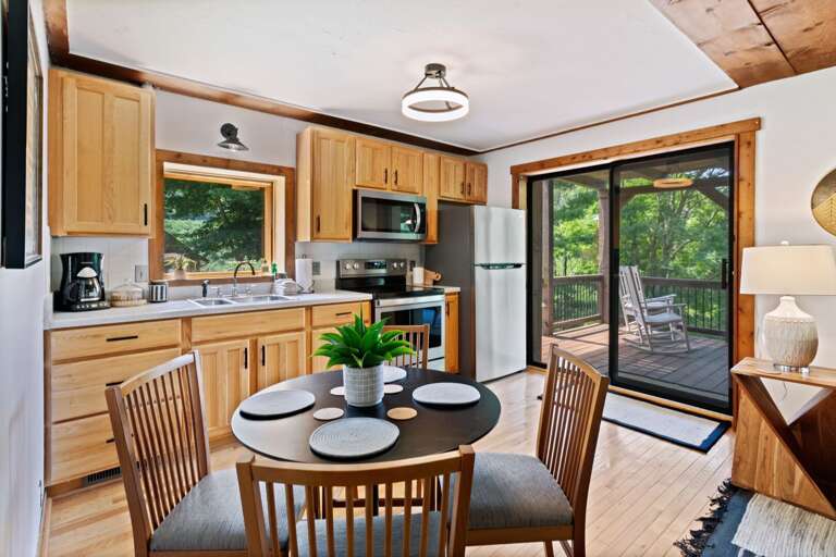 Second Kitchen in the Lower Level with a Deck