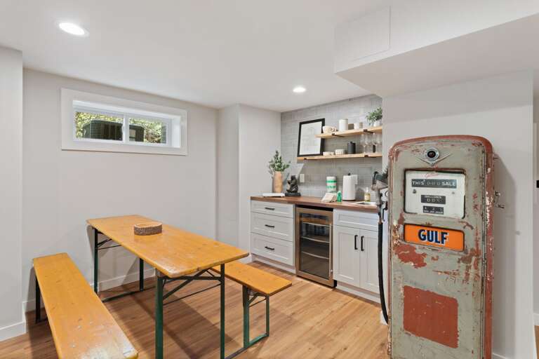 Wet Bar and Dining Space in the Basement Living Area