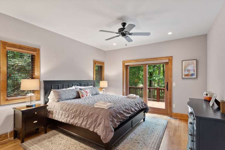 Main Floor Master Bedroom with Access to the Deck