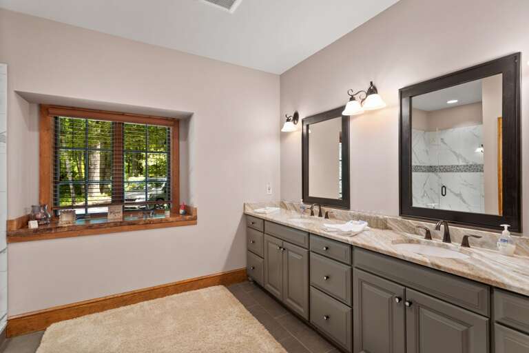 Master Bathroom with Double Vanities