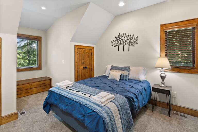 Queen Bed in Upstairs Bedroom
