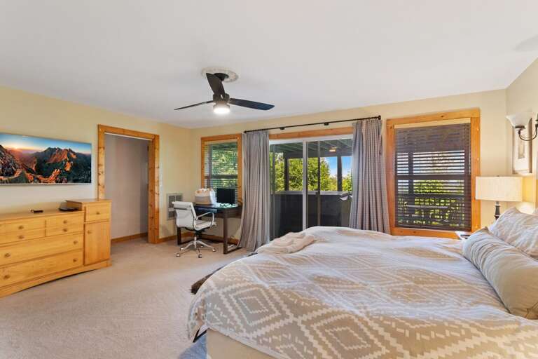 Master Bedroom with Access to the Lower Deck