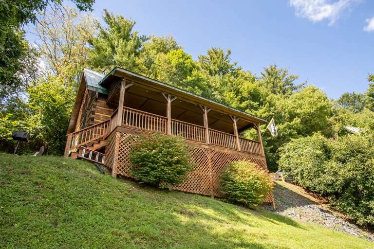 Covered Deck Overlooks the Back Yard Covered Deck Overlooks the Back Yard