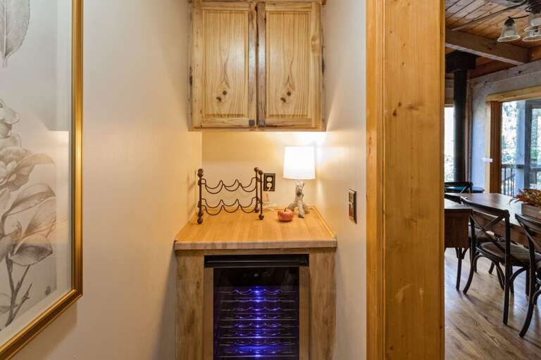 Beverage Fridge and Mini Bar Top on the Main Level