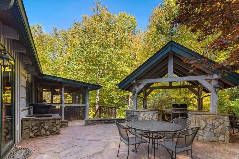 Flagstone Back Patio off the Screened in Porch