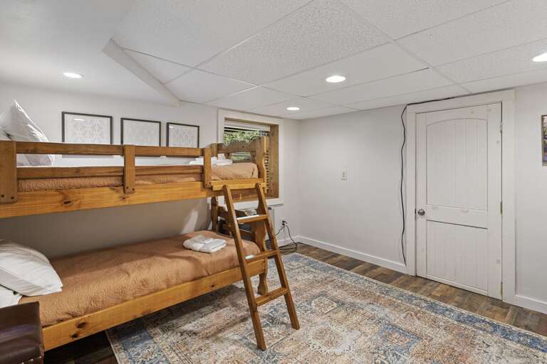 Lower Level Bunk Room with Twin-Over-Twin Bunk Bed