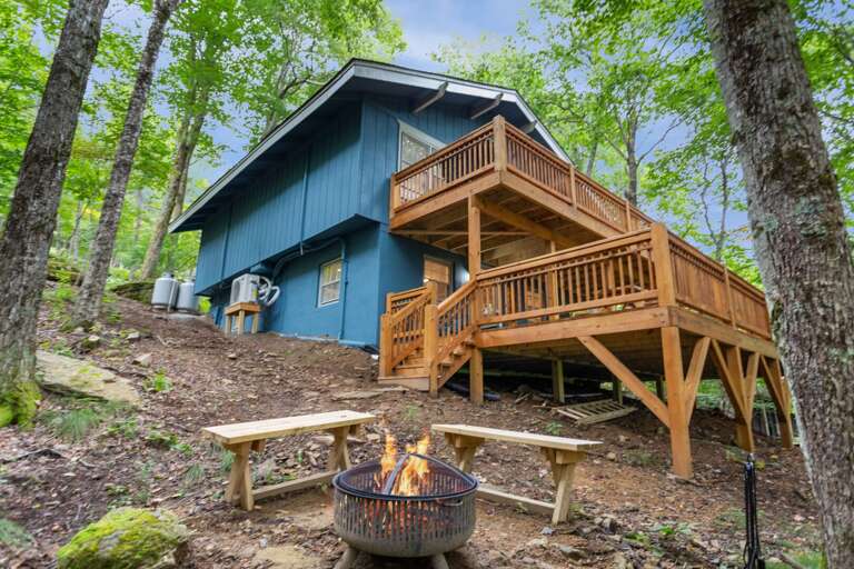 Fire Pit Below the House