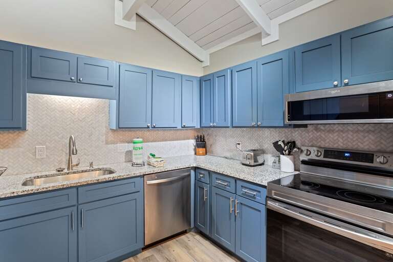 Granite Countertops and Ample Storage Space