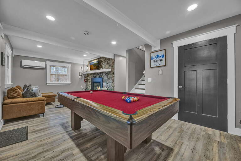 Lower Level Living Room with Pool Table