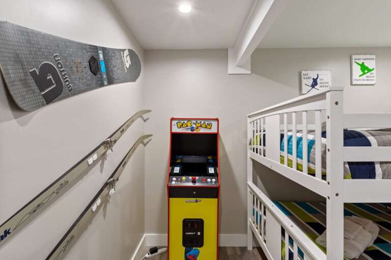 Pac-Man Arcade Game in Lower Level Bunk Room