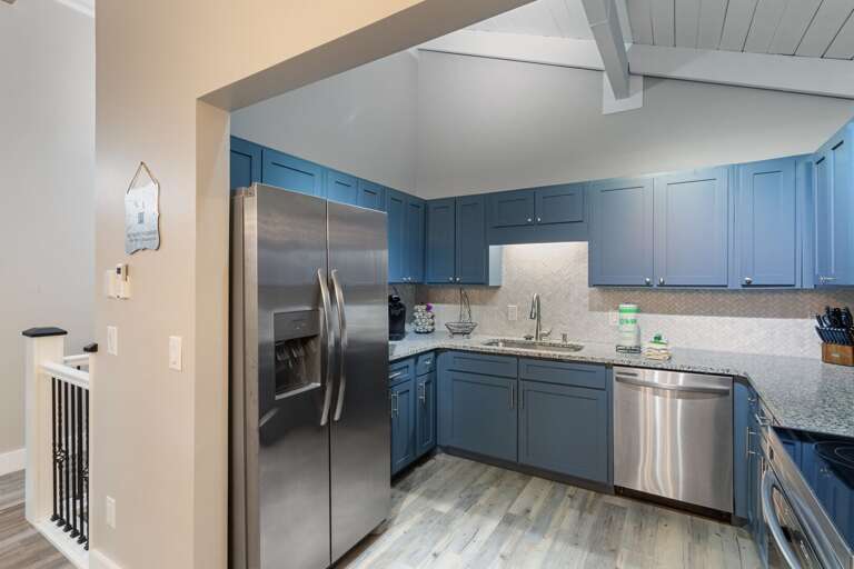 Renovated Kitchen Adjacent to the Dining Table