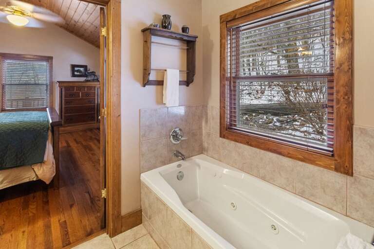 Jetted Tub in the Master Bathroom