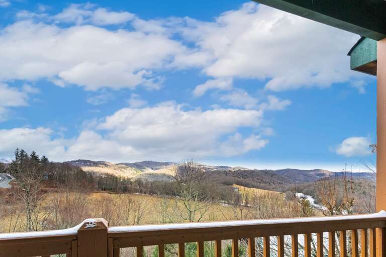 Long Range Winter Mountain View from the Deck