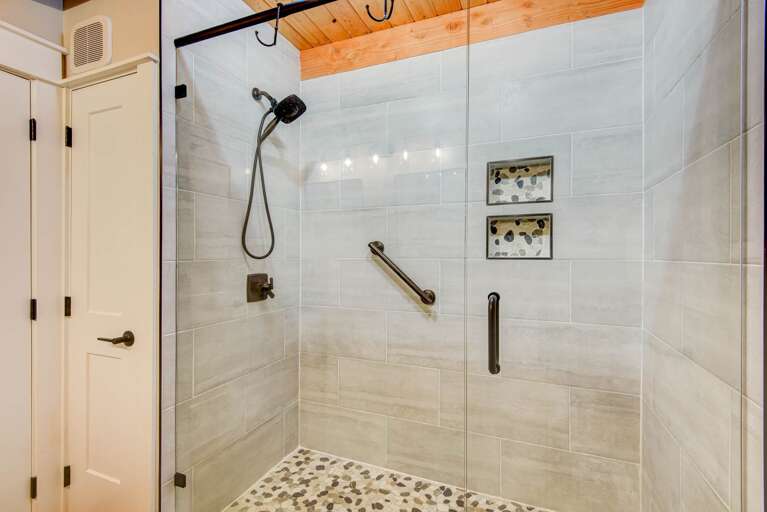 Master Bath Huge Stone and Tile Glass Door Shower Master Bath Huge Stone and Tile Glass Door Shower