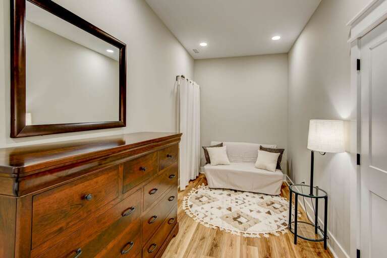 Pull-Out Couch for a Child's Sleeping Space in the Lower Level King Bedroom Pull-Out Couch for a Child's Sleeping Space in the Lower Level King Bedroom