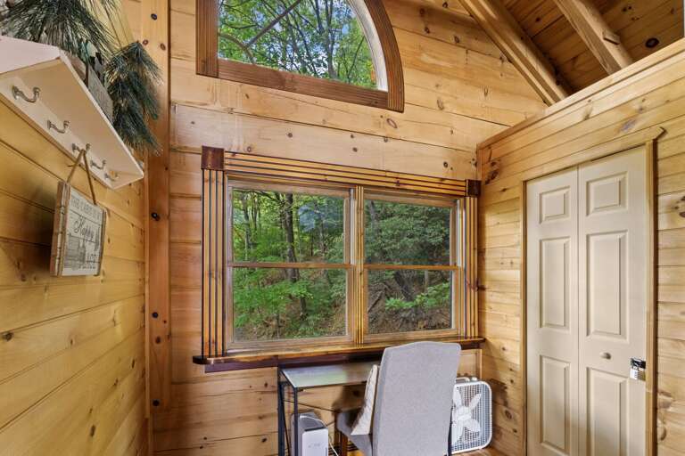 Workspace in the Loft for Remote Work