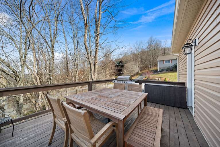 Outdoor Dining and Gas Grill on the Back Deck