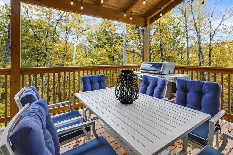 Outdoor Dining and Gas Grill on the Covered Deck Outdoor Dining and Gas Grill on the Covered Deck