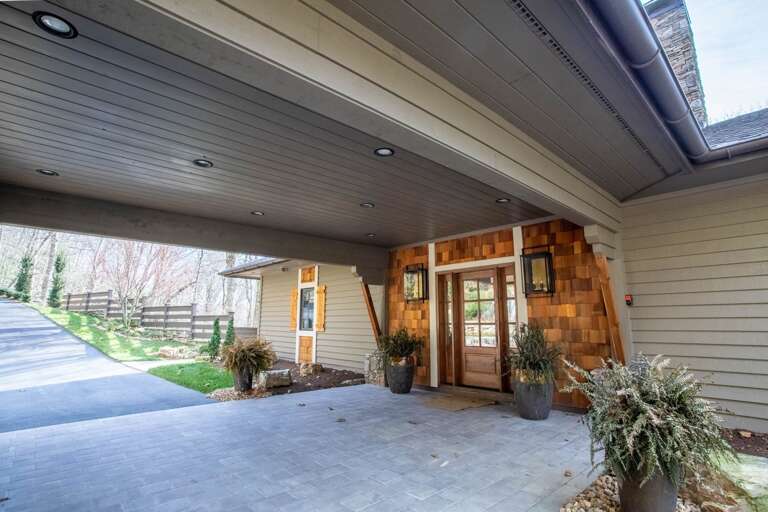 Covered Level Parking Area for Easy Unloading and Loading