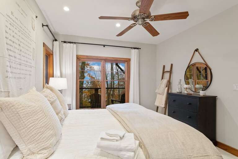 King Bed in Middle Floor Bedroom with Bunk Beds