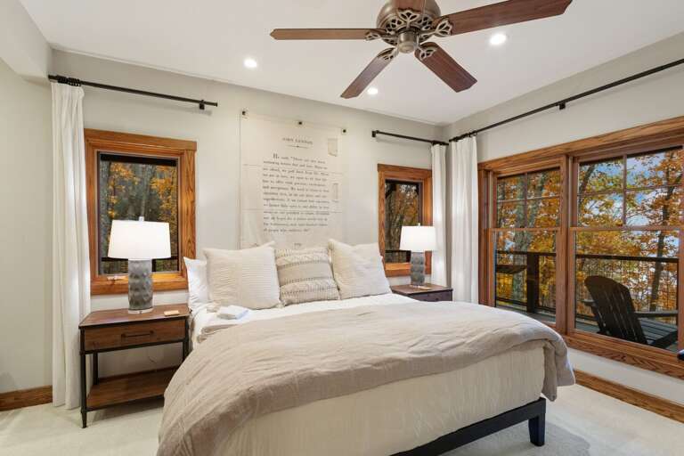 Middle Floor Bedroom with King Bed and Bunk Beds