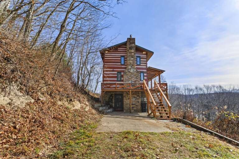 Gravel Driveway with Parking for Three Vehicles